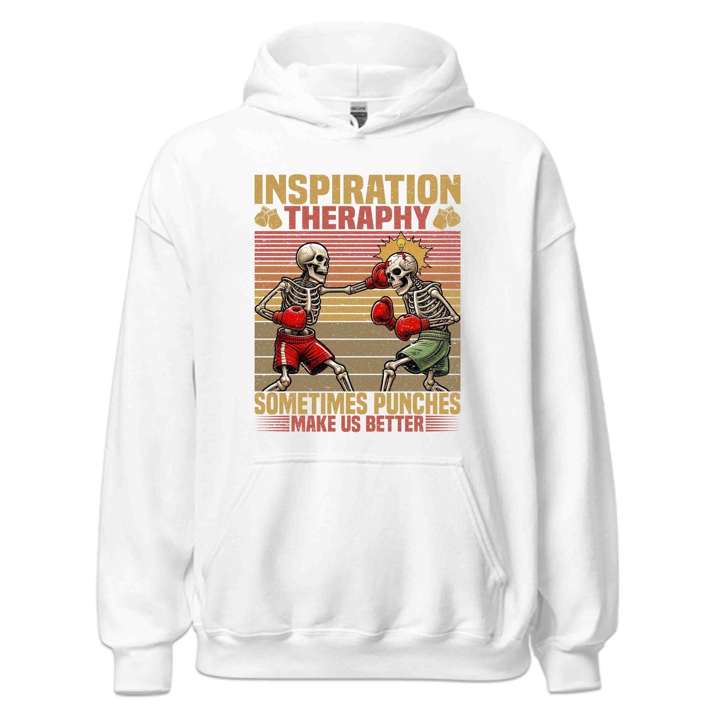 Punch Therapy Skeleton Boxing Motivational Skull Fighters | PRODUCT CODE: PHCNTHRPSKLBW