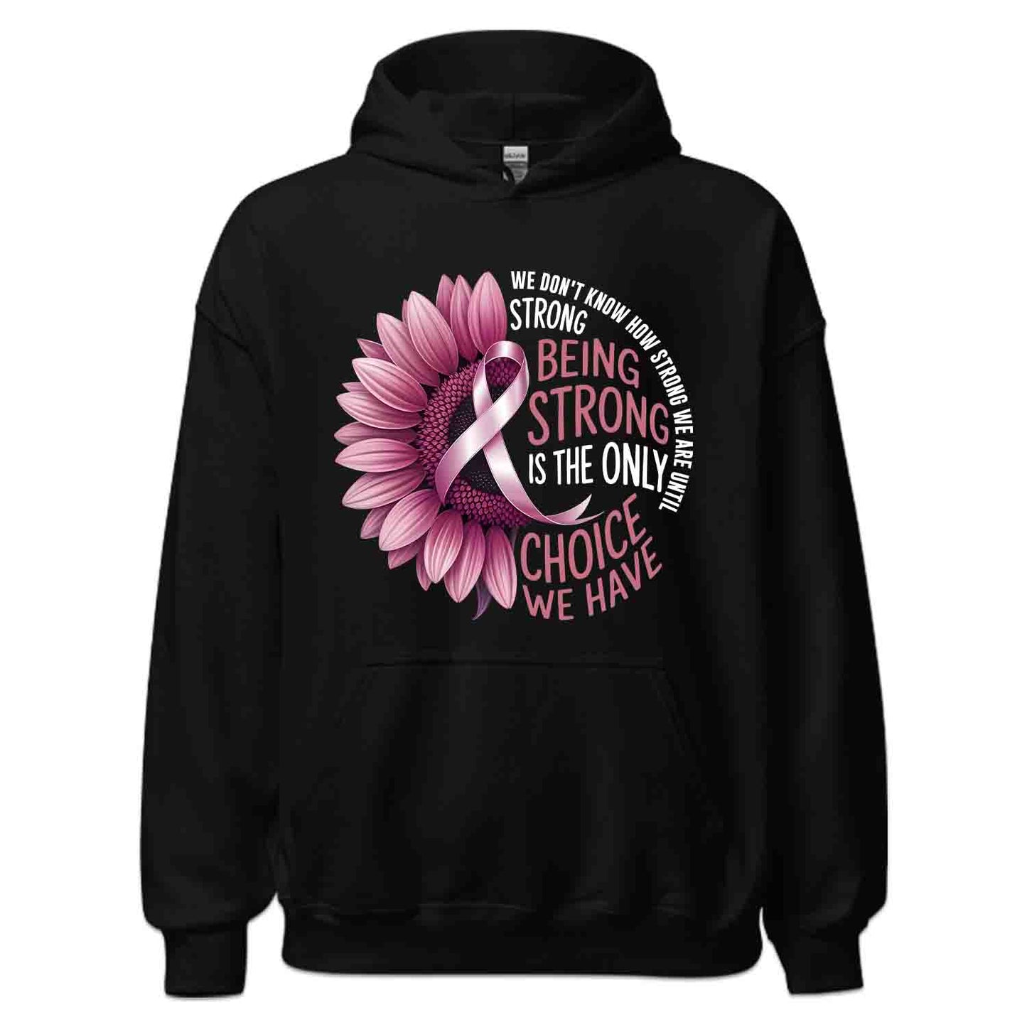 Pink Sunflower Ribbon T-Shirt, Breast Cancer Warrior Sweatshirt, Strong Survivor Hoodie | PRODUCT CODE: PKEWNSDKJ