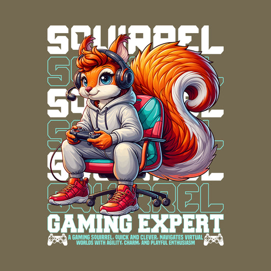Playful Squirrel Gamer Squirrel Gaming Expert | PRODUCT CODE: PLSQURGMEXVD