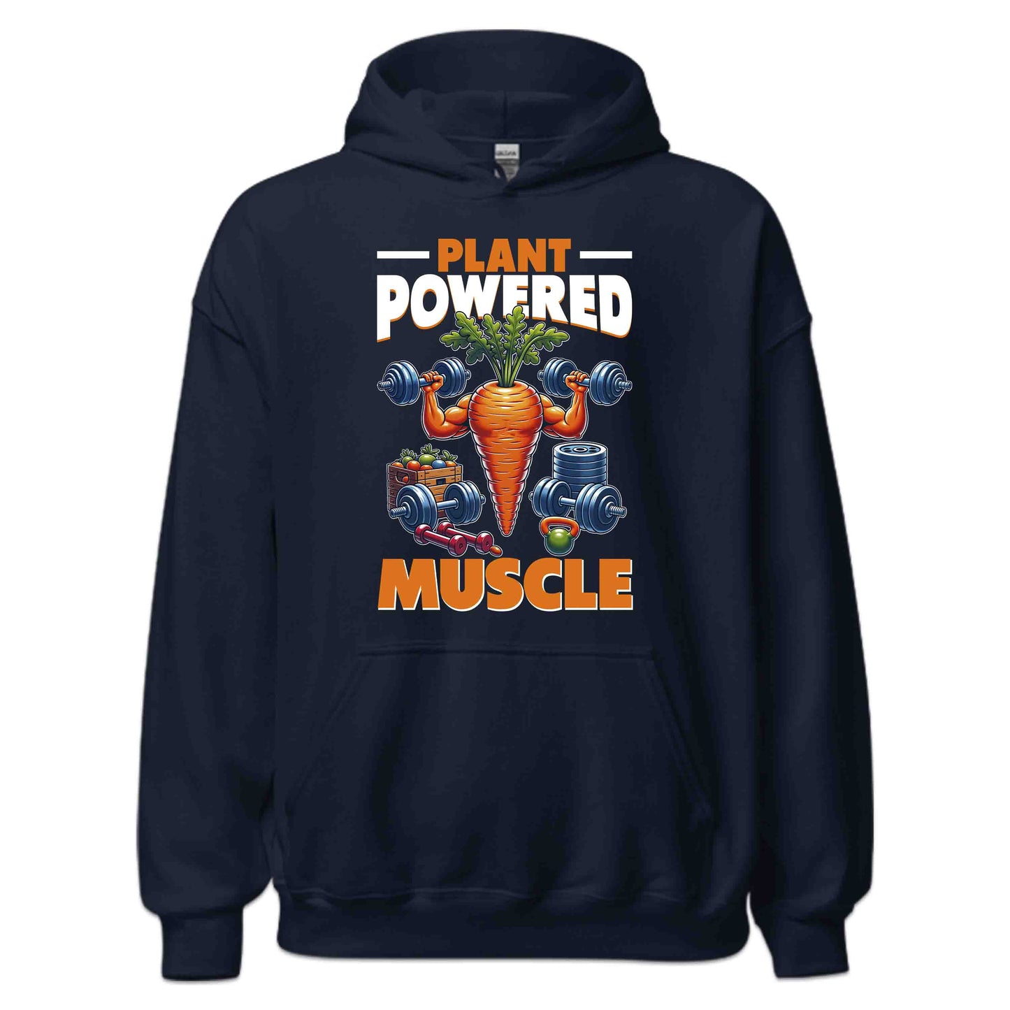 Plant Powered Muscle Gym Carrot Bodybuilder Vegan Fitness Lovers | PRODUCT CODE: PLTWREMULYGMC