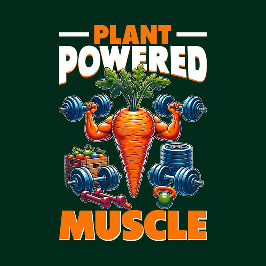 Plant Powered Muscle Gym Carrot Bodybuilder Vegan Fitness Lovers | PRODUCT CODE: PLTWREMULYGMC