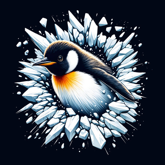 Penguin Breaking Through Ice 3D Realistic Penguin | PRODUCT CODE: PNGBRKWLISCT