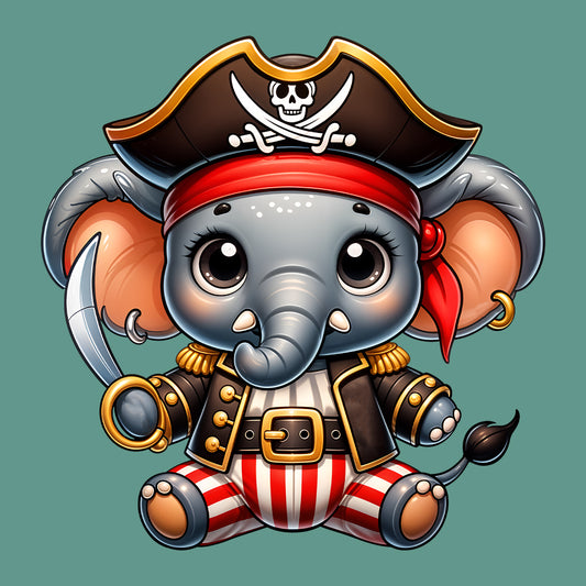 Pirate Elephant with Sword Nautical Adventure Treasure Hunt | PRODUCT CODE: PRELNHHAVSED