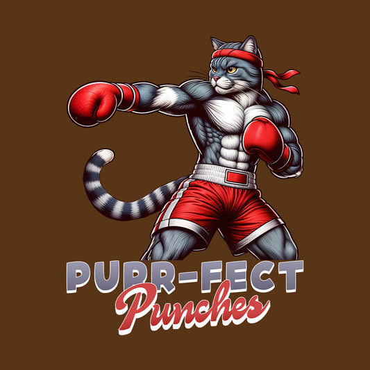 Purr-fect Punches Muscular Boxing Cat | PRODUCT CODE: PRFTCNHMUBXNA