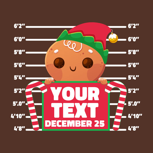 Personalised Christmas Inmate Gingerbread North Pole Correctional Xmas | PRODUCT CODE: PRGNMATGSHC