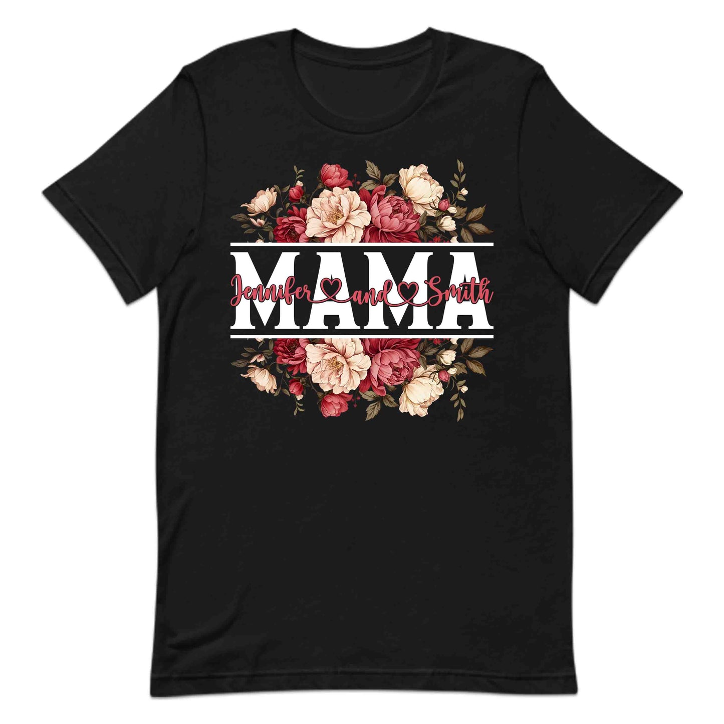 Personalized Floral Mama Custom Family Names with Elegant Flower Happy Mother’s Day | PRODUCT CODE: PRSLDFOMAHPYC