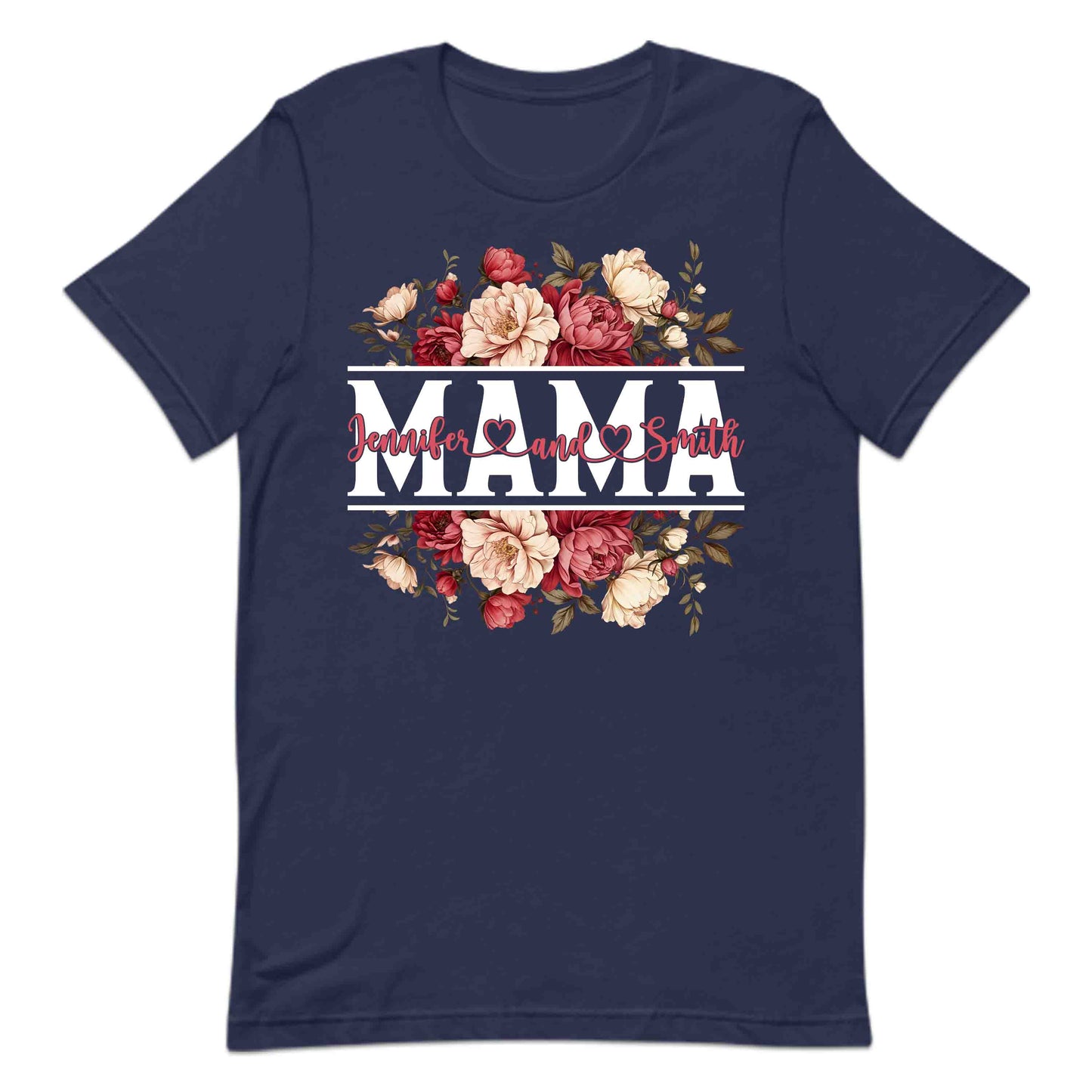 Personalized Floral Mama Custom Family Names with Elegant Flower Happy Mother’s Day | PRODUCT CODE: PRSLDFOMAHPYC