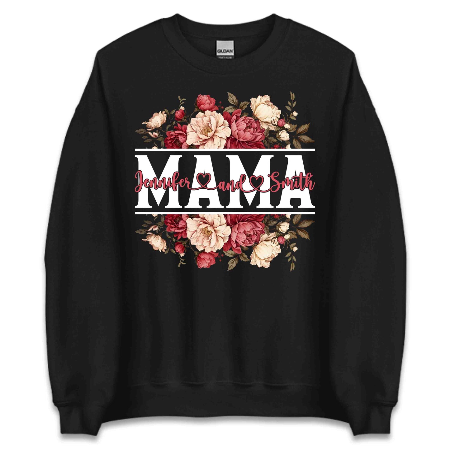 Personalized Floral Mama Custom Family Names with Elegant Flower Happy Mother’s Day | PRODUCT CODE: PRSLDFOMAHPYC