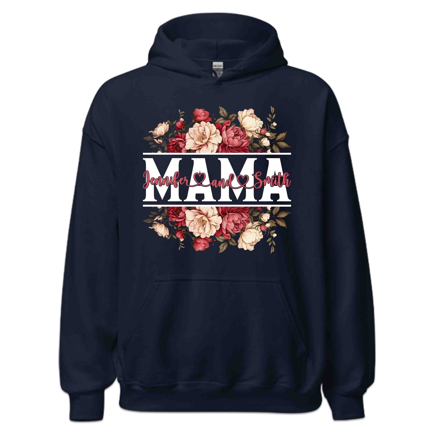 Personalized Floral Mama Custom Family Names with Elegant Flower Happy Mother’s Day | PRODUCT CODE: PRSLDFOMAHPYC