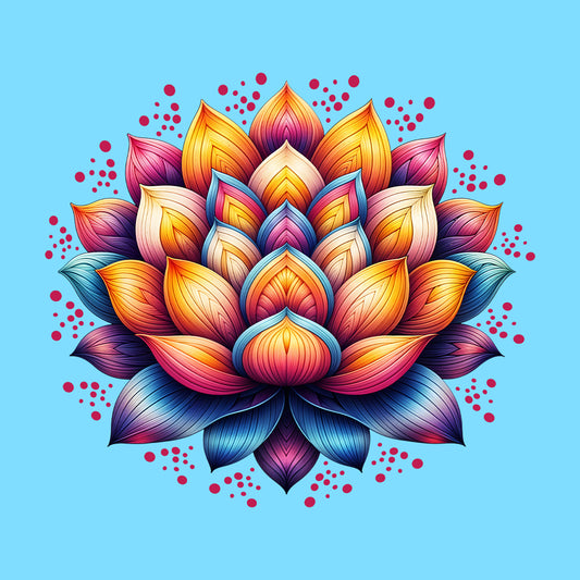 Psychedelic Colorful Lotus Flower | PRODUCT CODE: PSYDLTUSFLO