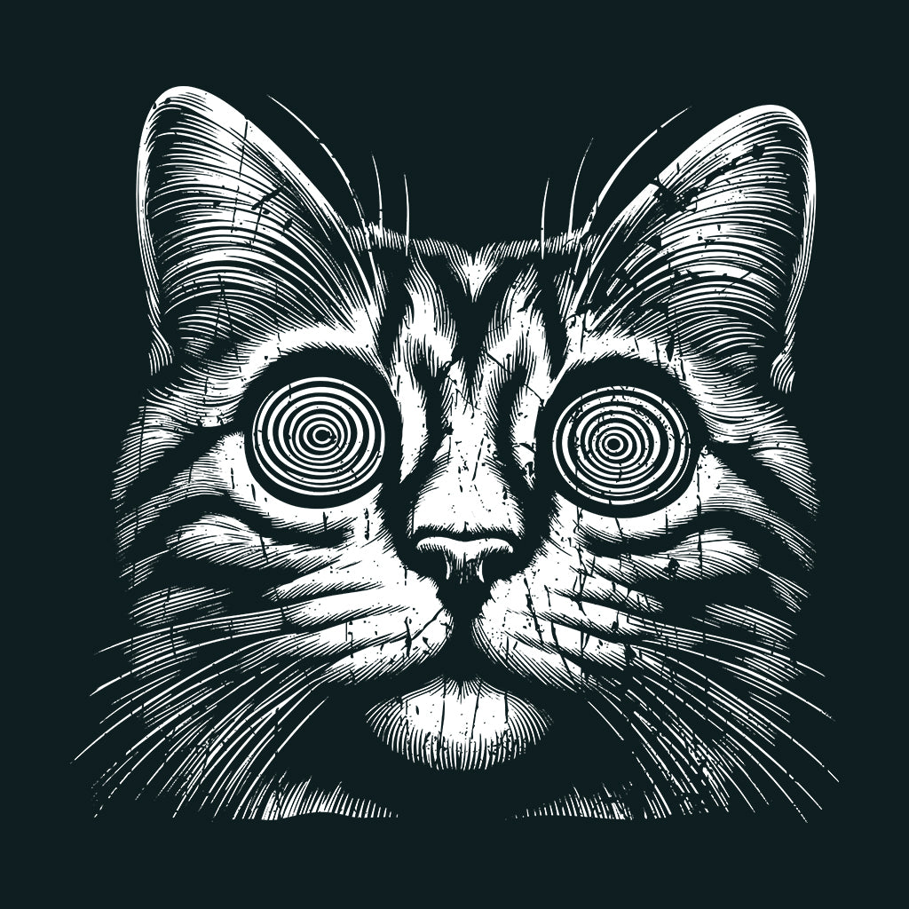 Dark Aesthetic Psychedelic Cat | PRODUCT CODE: PYSDLCTAP