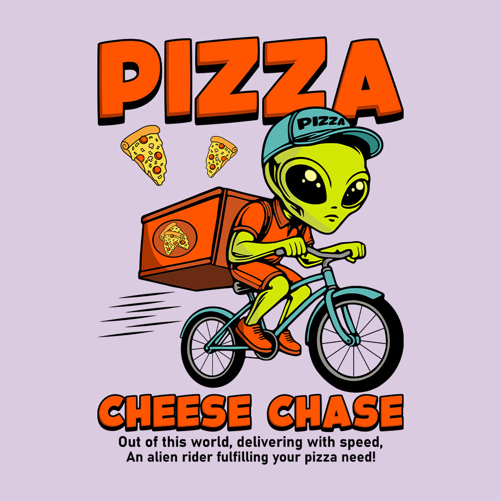 Pizza Delivery Alien Quirky Cosmic Pizza Lovers Cheesy Pizza Chase | PRODUCT CODE: PZADLVANEQRC