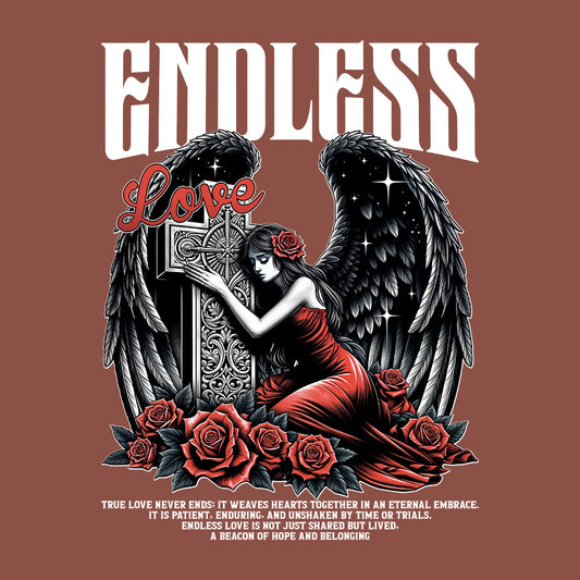 Endless Love Angel Wings Valentine's Day Gothic Rose & Cross | PRODUCT CODE: QBRCROKURILW