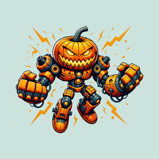 Halloween Robotic Pumpkin Unique Sci-Fi Halloween | PRODUCT CODE: RBTCIPMKNH