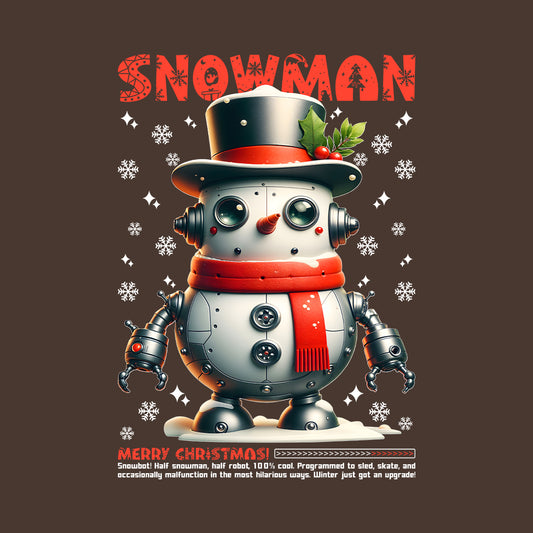 Robotic Snowman Merry Christmas Futuristic Xmas Robot Snowman | PRODUCT CODE: RBTCSNMWRY