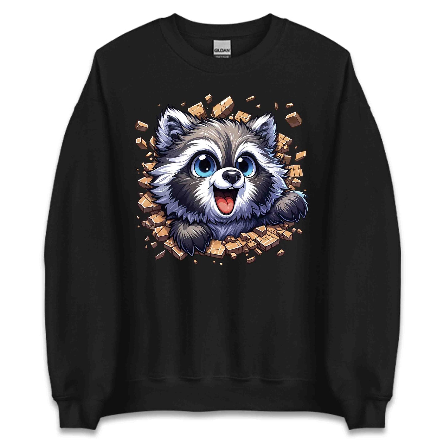 Raccoon Breaking Through Wall 3D Realistic Adorable Animal | PRODUCT CODE: RCNBKGWLHV