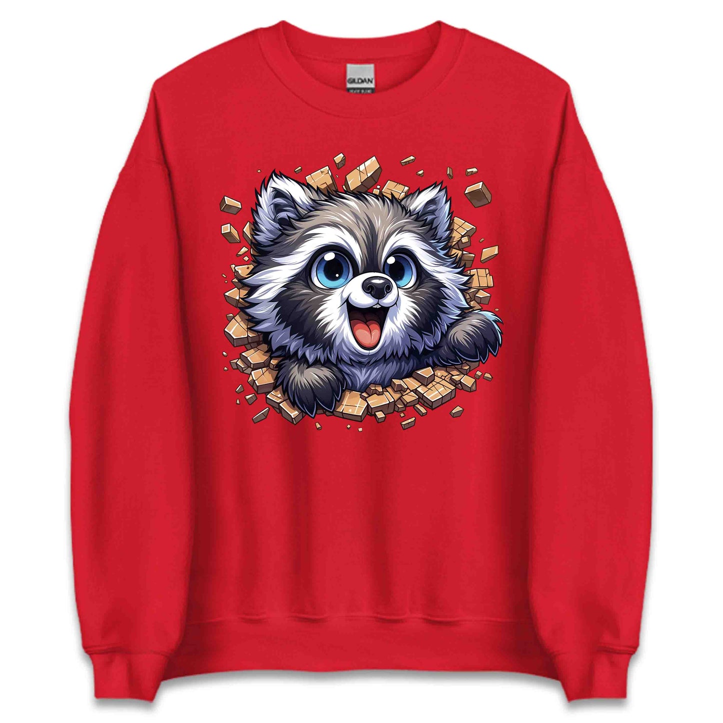 Raccoon Breaking Through Wall 3D Realistic Adorable Animal | PRODUCT CODE: RCNBKGWLHV