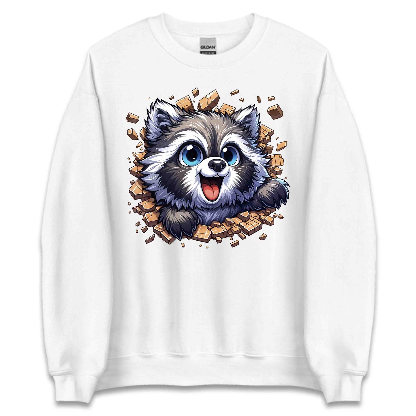 Raccoon Breaking Through Wall 3D Realistic Adorable Animal | PRODUCT CODE: RCNBKGWLHV