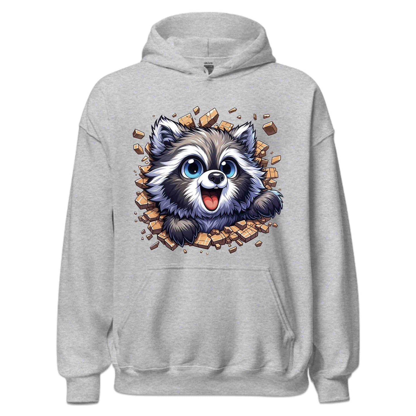 Raccoon Breaking Through Wall 3D Realistic Adorable Animal | PRODUCT CODE: RCNBKGWLHV