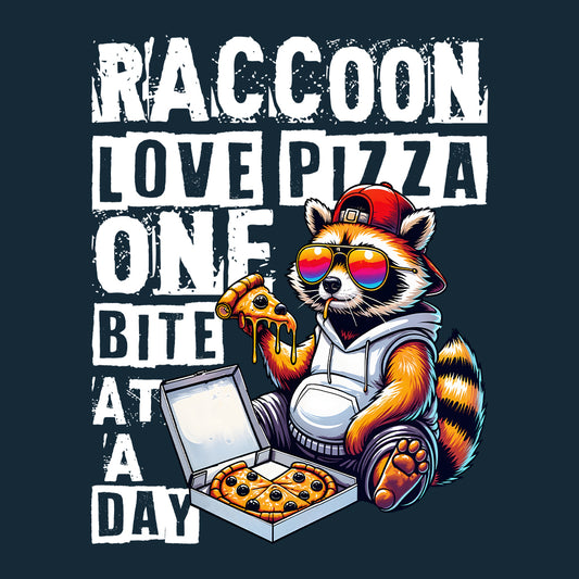 Funny Pizza Loving Quirky Raccoon With Sunglasses Hilarious Pizza Humor | PRODUCT CODE: RCNIOPANSZKLE