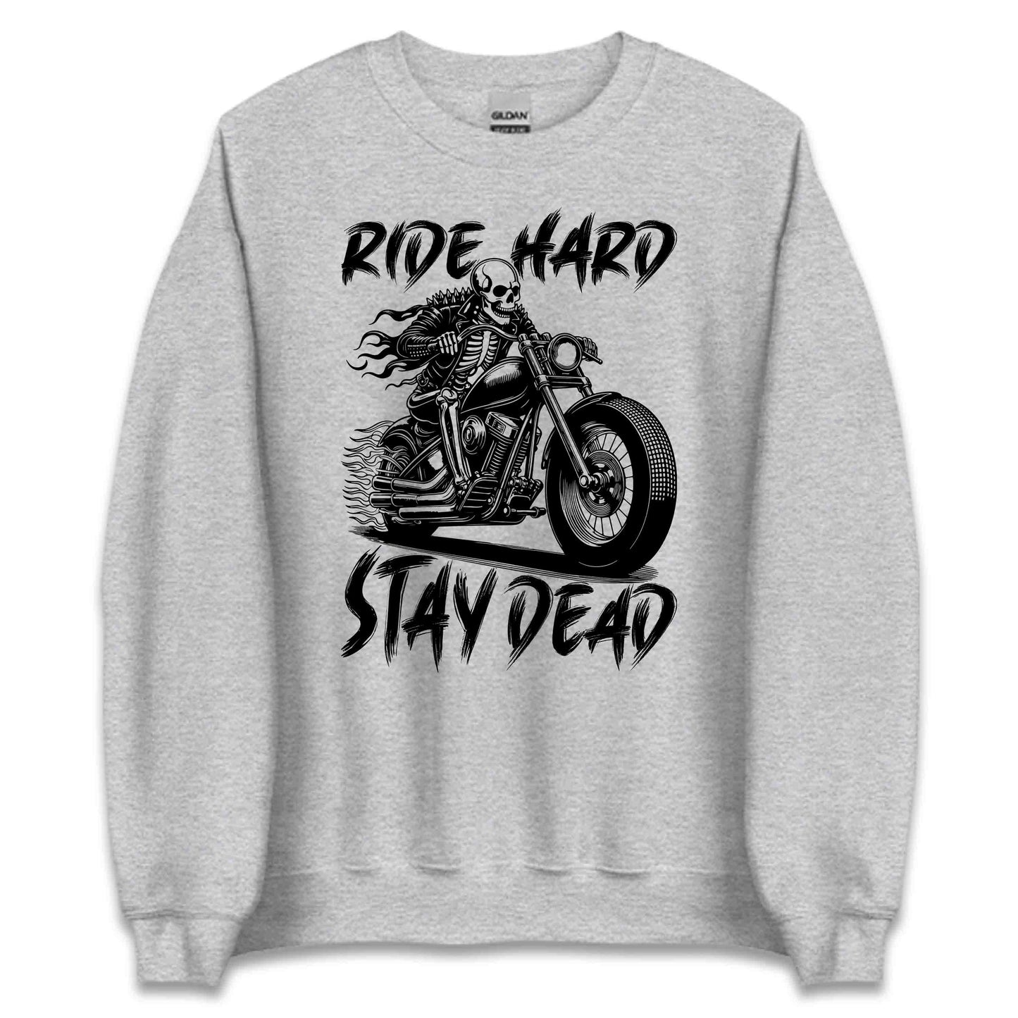 Ride Hard Stay Dead Skeleton Biker Hardcore Skull Rider | PRODUCT CODE: RDHASTYESKLNB