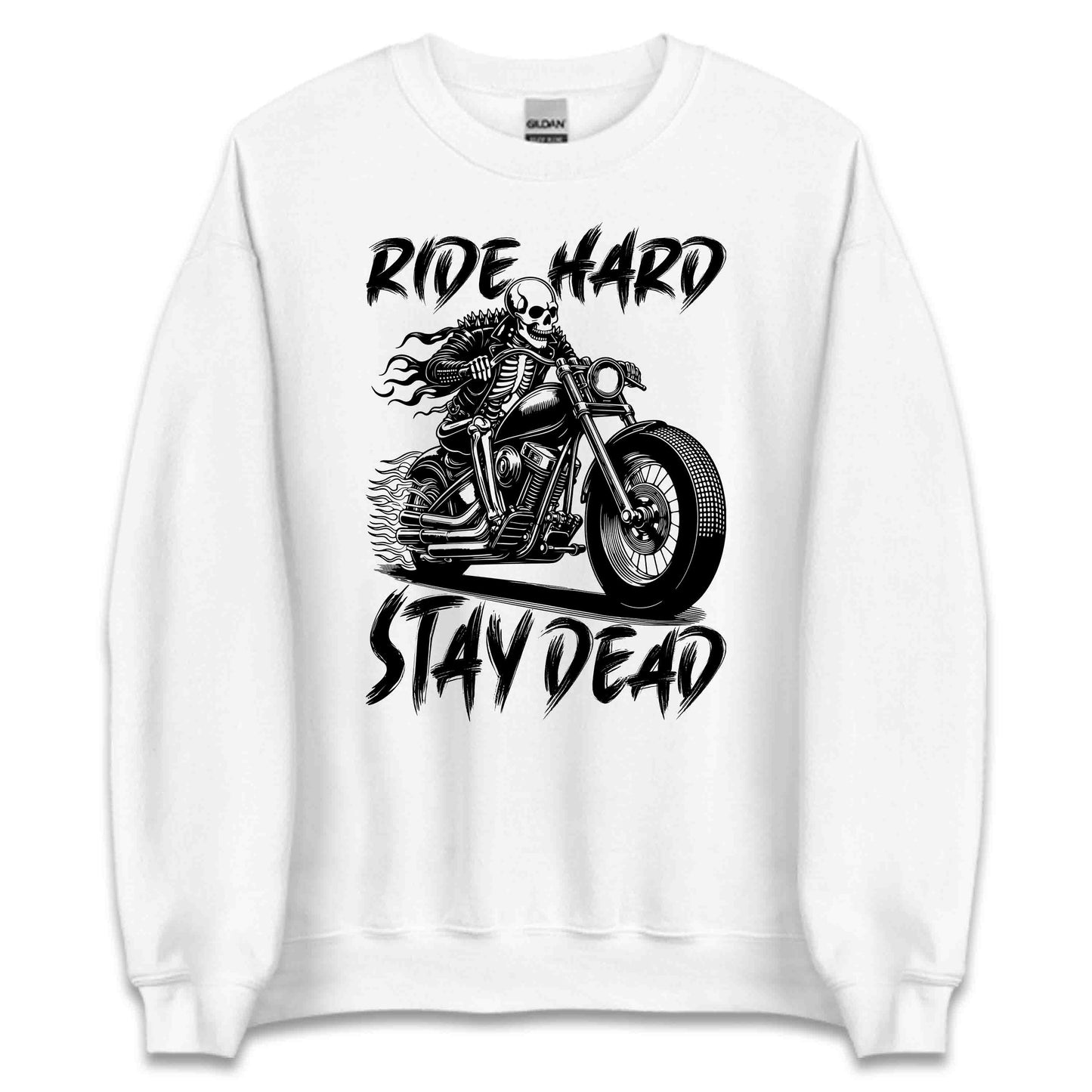 Ride Hard Stay Dead Skeleton Biker Hardcore Skull Rider | PRODUCT CODE: RDHASTYESKLNB