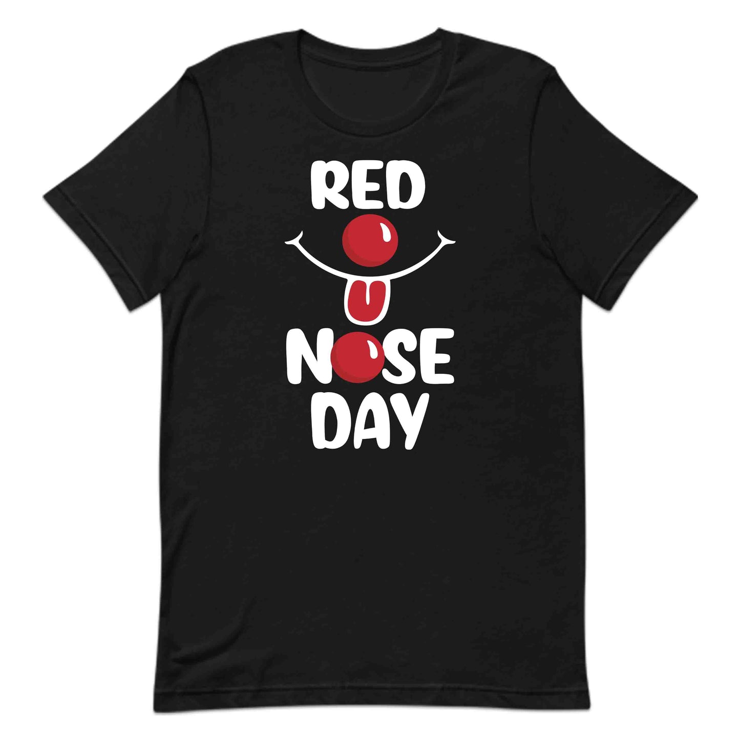 Red Nose Day Shirt | Funny Smiley Tee, Sweatshirt, or Hoodie for Charity | PRODUCT CODE: RDNBCKAIEBS