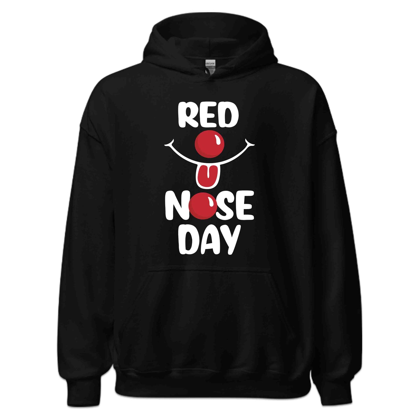 Red Nose Day Shirt | Funny Smiley Tee, Sweatshirt, or Hoodie for Charity | PRODUCT CODE: RDNBCKAIEBS