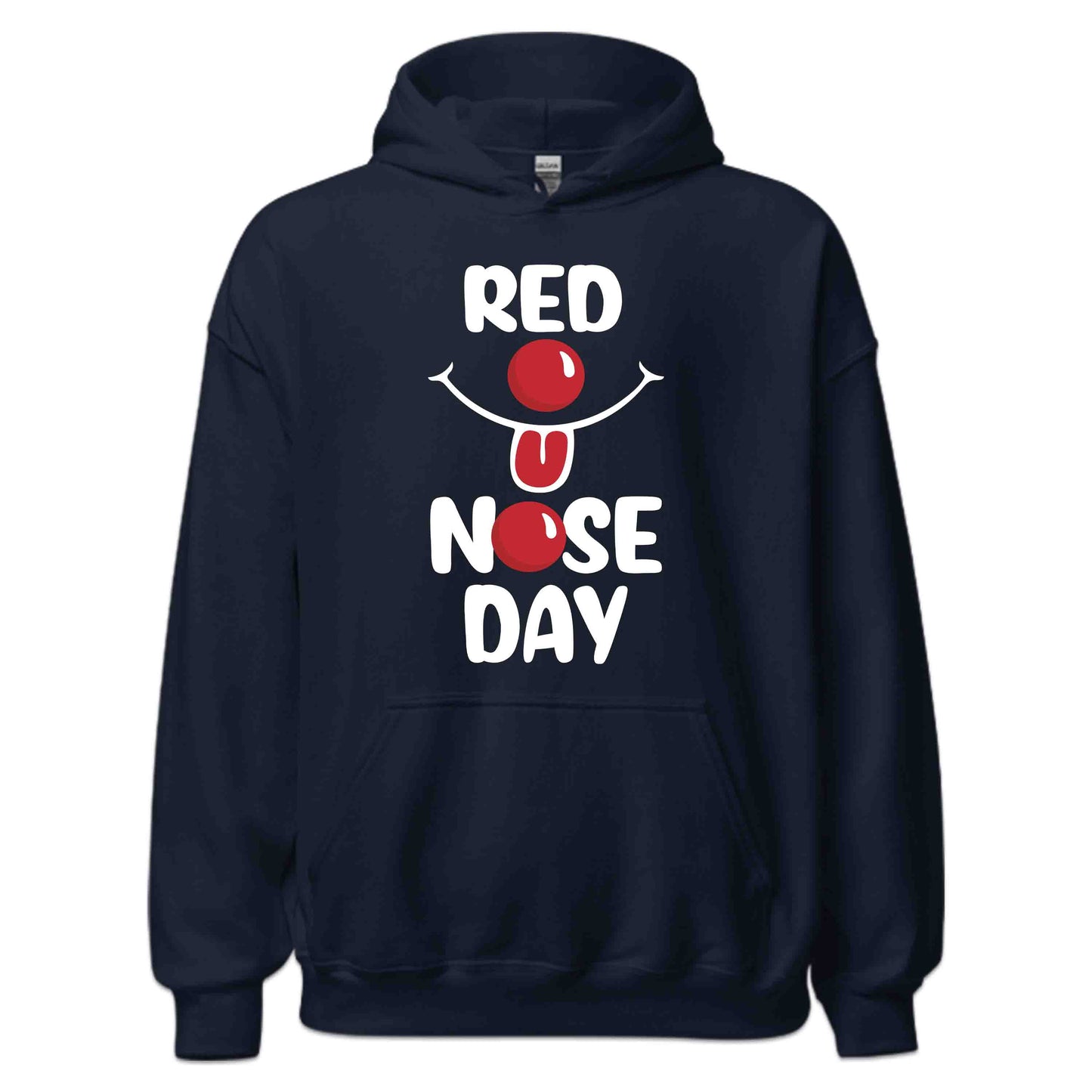 Red Nose Day Shirt | Funny Smiley Tee, Sweatshirt, or Hoodie for Charity | PRODUCT CODE: RDNBCKAIEBS