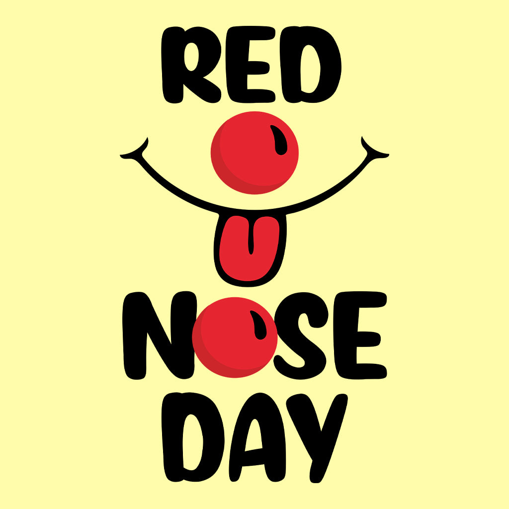 Red Nose Day Shirt | Funny Smiley Tee, Sweatshirt, or Hoodie for Charity | PRODUCT CODE: RDNBCKAIEBS