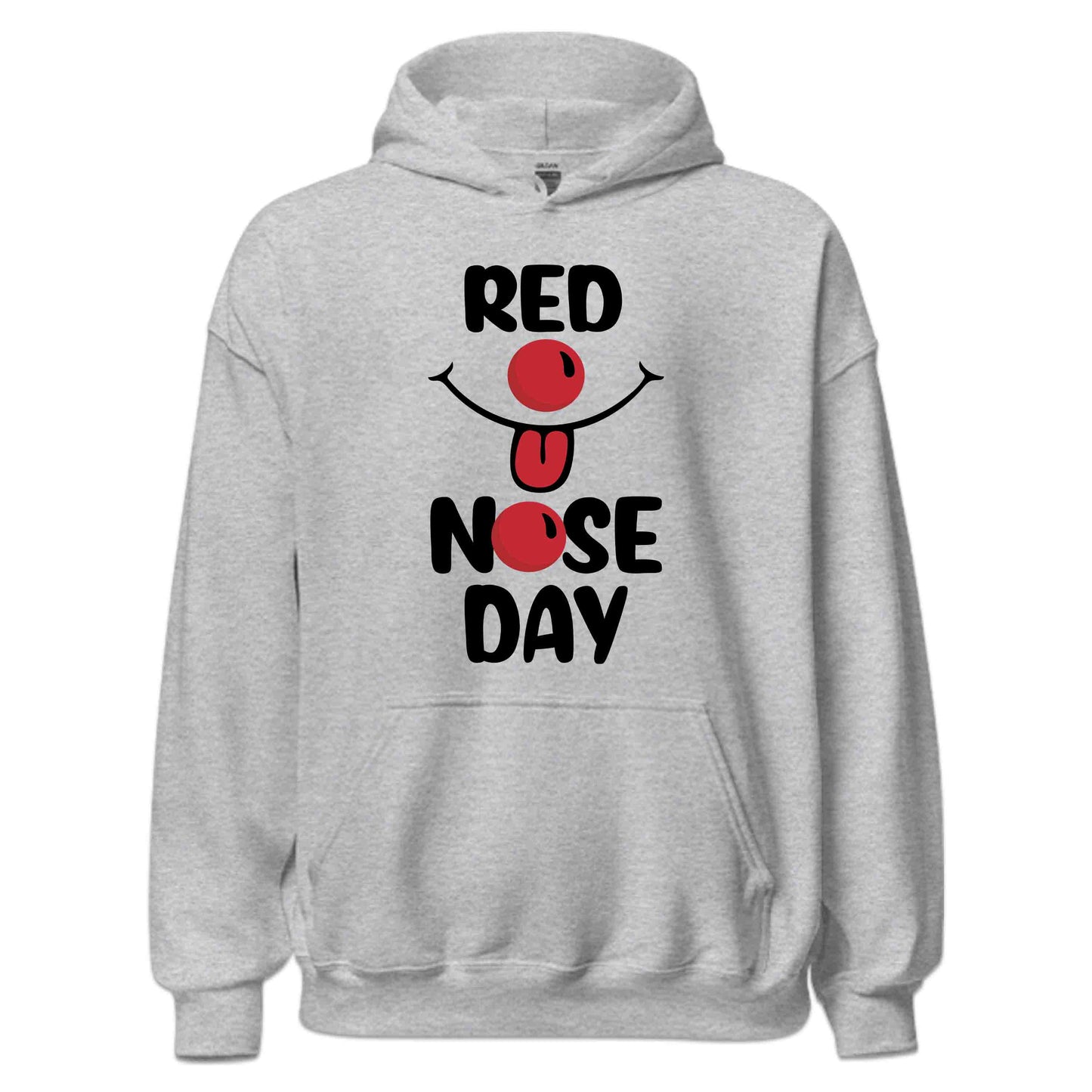 Red Nose Day Shirt | Funny Smiley Tee, Sweatshirt, or Hoodie for Charity | PRODUCT CODE: RDNBCKAIEBS