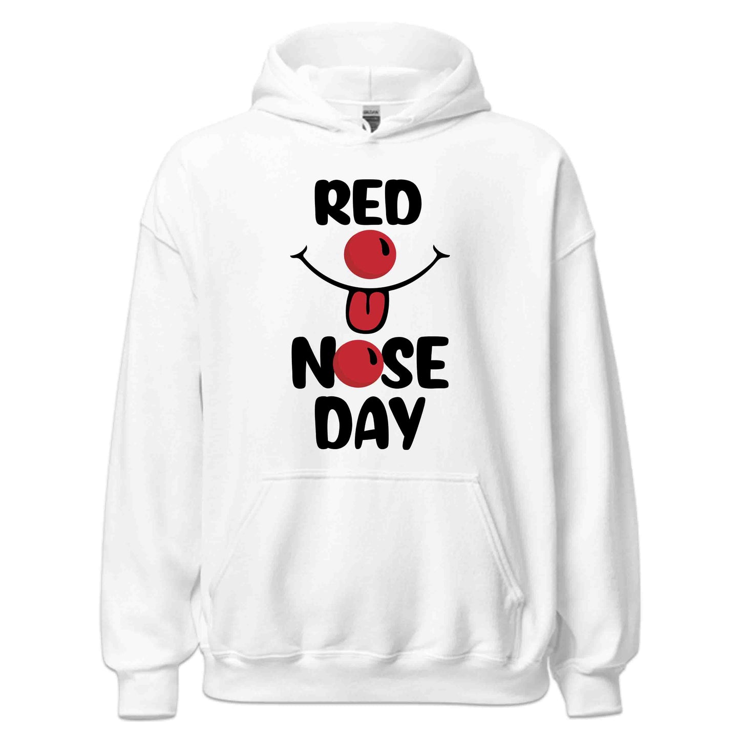 Red Nose Day Shirt | Funny Smiley Tee, Sweatshirt, or Hoodie for Charity | PRODUCT CODE: RDNBCKAIEBS