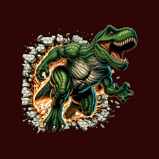 T-Rex Breaking Through Wall Epic Roaring 3D Realistic Jurassic Dino | PRODUCT CODE: REBKNGWSMHEP