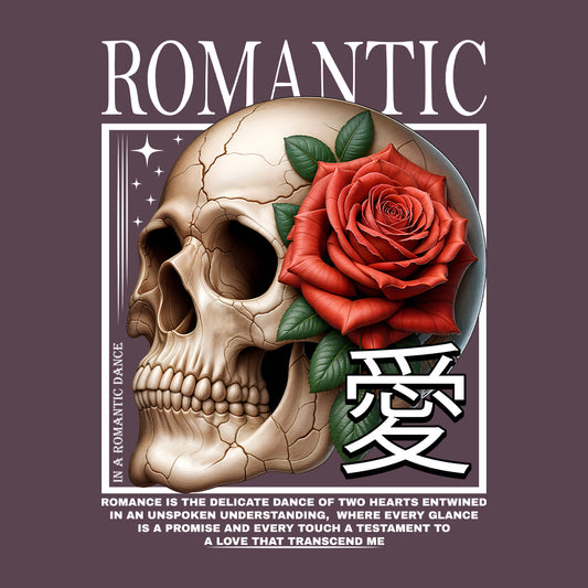 Romantic Skull and Rose Gothic Love Deep Emotional Quotes | PRODUCT CODE: RMNTCSKLEGOP