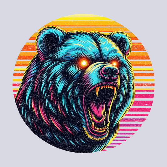 Roaring Bear Wildlife & Adventure Lovers 80s Aesthetic | PRODUCT CODE: RNOBREAWLDFA