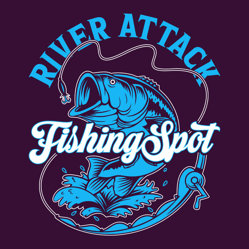 River Attack Fishing Spot Bass Fish Lovers | PRODUCT CODE: RVEATCKSNGPOL