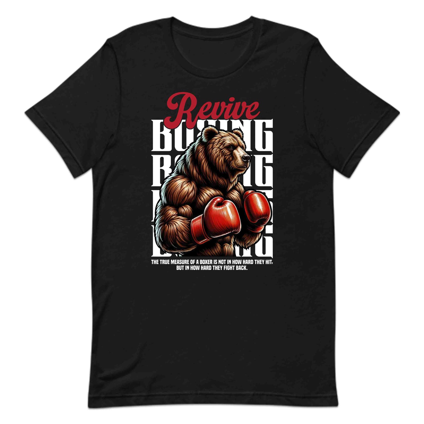 Revive Bear Boxer Fighters Motivational Quote | PRODUCT CODE: RVEBAXROPBALE