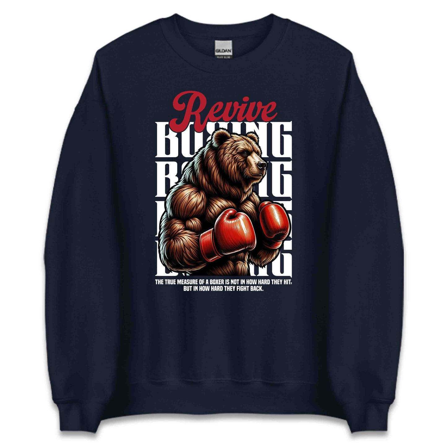 Revive Bear Boxer Fighters Motivational Quote | PRODUCT CODE: RVEBAXROPBALE