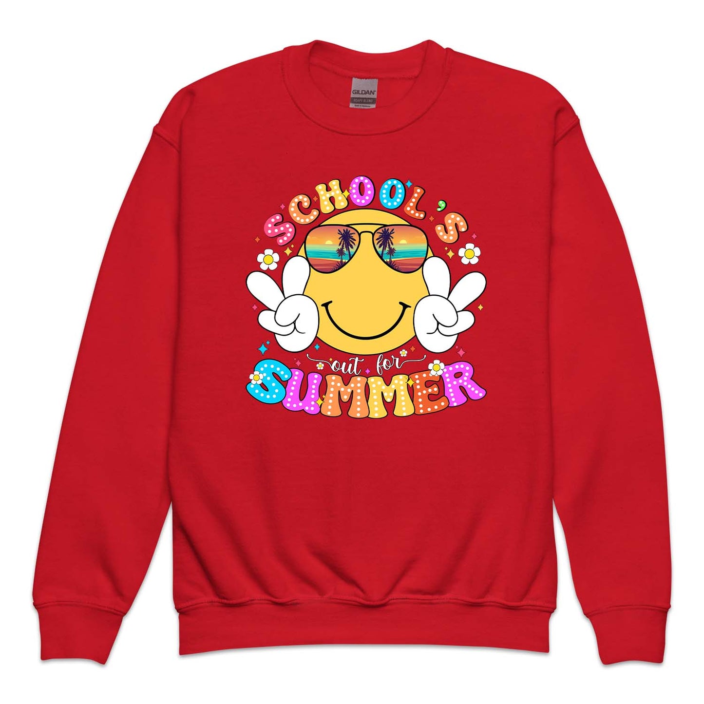 Retro Smiley Face Schools Out for the Summer | PRODUCT CODE: RTRSMLFCEM