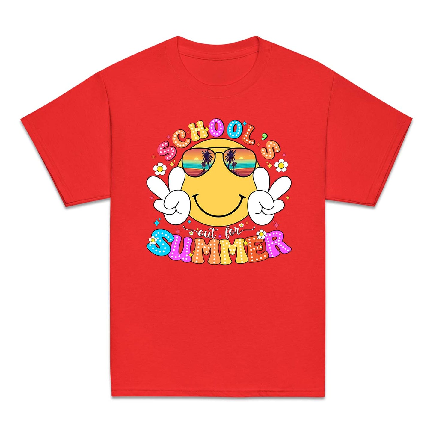 Retro Smiley Face Schools Out for the Summer | PRODUCT CODE: RTRSMLFCEM