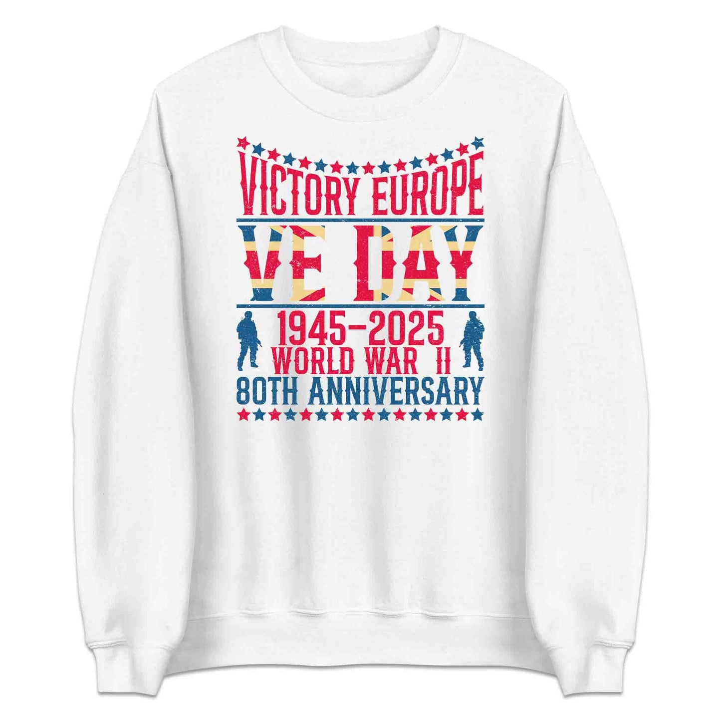 VE Day 80th Anniversary T-Shirt, Union Jack Soldier Jumper & Victory Hoodie – WWII British Tribute Apparel | PRODUCT CODE: SADLKYRTN
