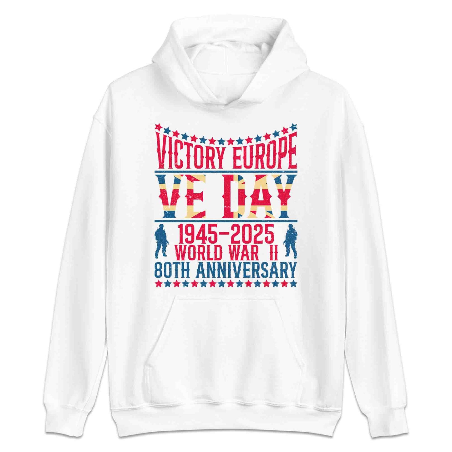 VE Day 80th Anniversary T-Shirt, Union Jack Soldier Jumper & Victory Hoodie – WWII British Tribute Apparel | PRODUCT CODE: SADLKYRTN