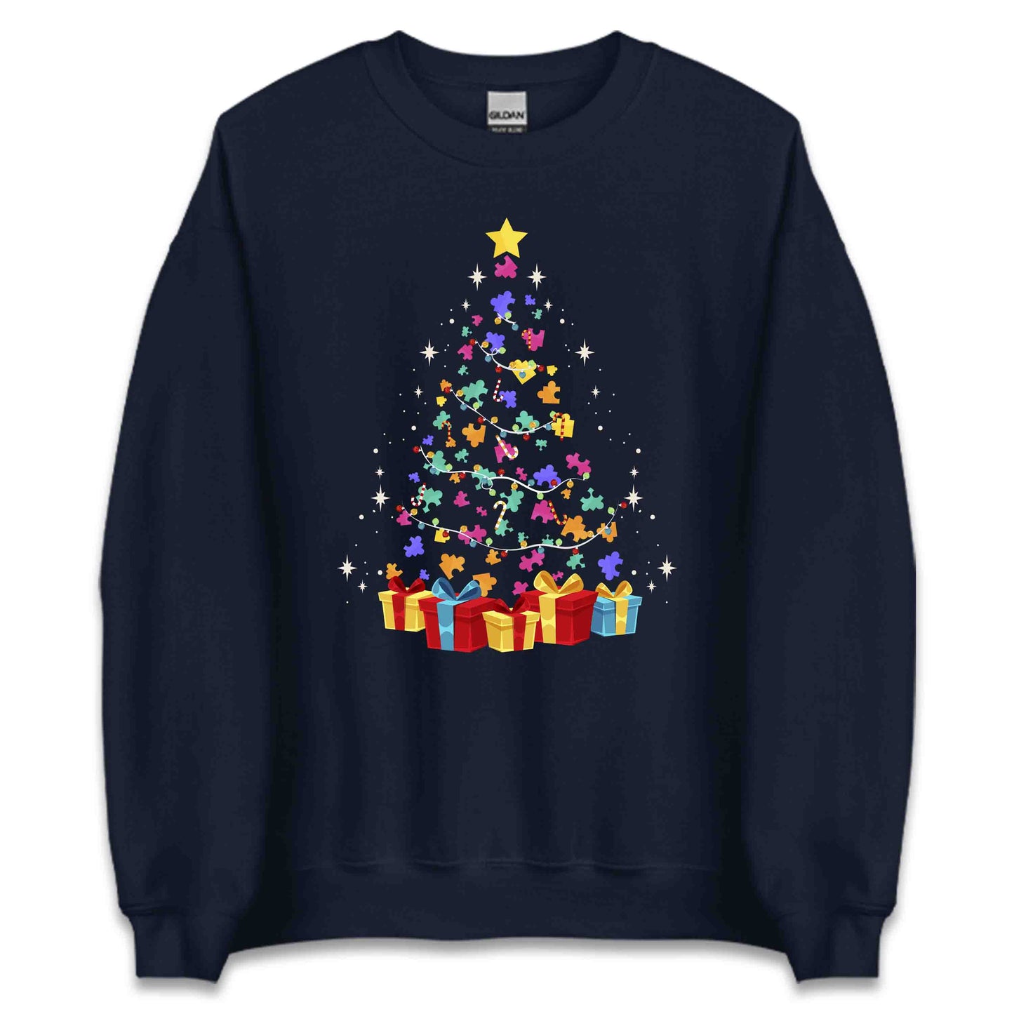 Autism Awareness Christmas Tree Autistic Xmas | PRODUCT CODE: SAUTMWRNCH