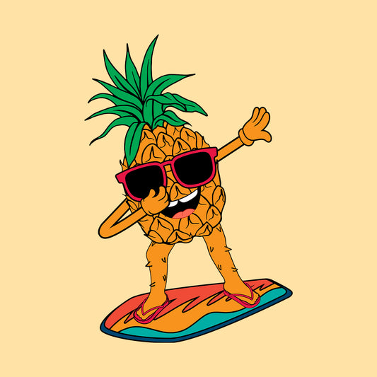 Surfing Pineapple Dabbing Summer Fashion | PRODUCT CODE: SDBGNGLFR