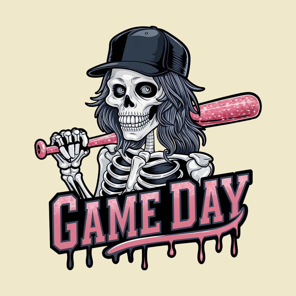 Horror Skeleton Softball Game Day Scary Sports Halloween | PRODUCT CODE: SFTBLHRSKL