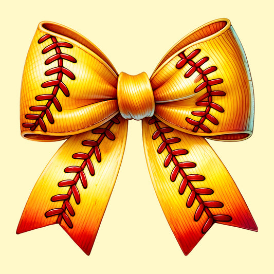 Softball-Inspired Bow Baseball Stitch Bow Sports Enthusiasts | PRODUCT CODE: SFTBLNISPRDA