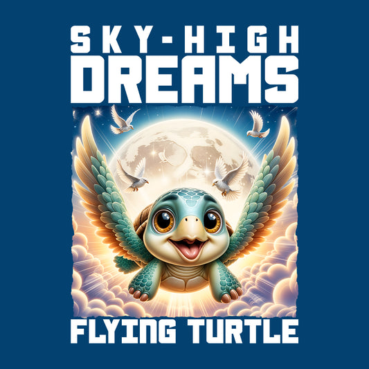 Sky-High Dreams Flying Turtle  Whimsical Fantasy Adventure Seekers | PRODUCT CODE: SHGDRMFLYNTR