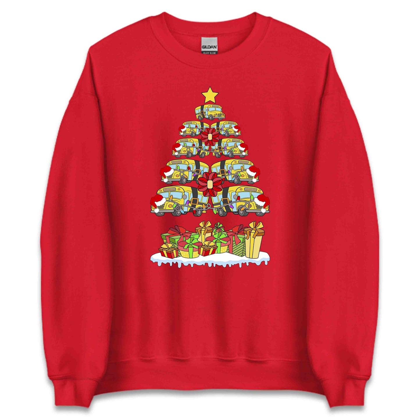 School Bus Christmas Tree Merry Xmas Bus Drivers | PRODUCT CODE: SHLOBUCHRMTE