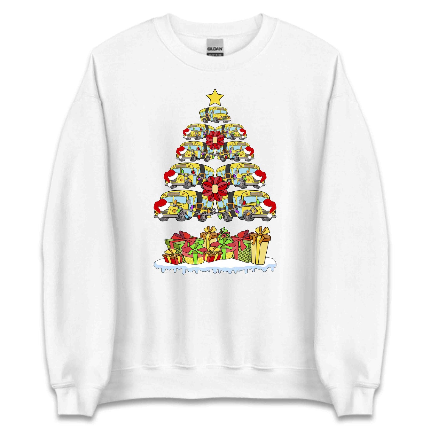 School Bus Christmas Tree Merry Xmas Bus Drivers | PRODUCT CODE: SHLOBUCHRMTE