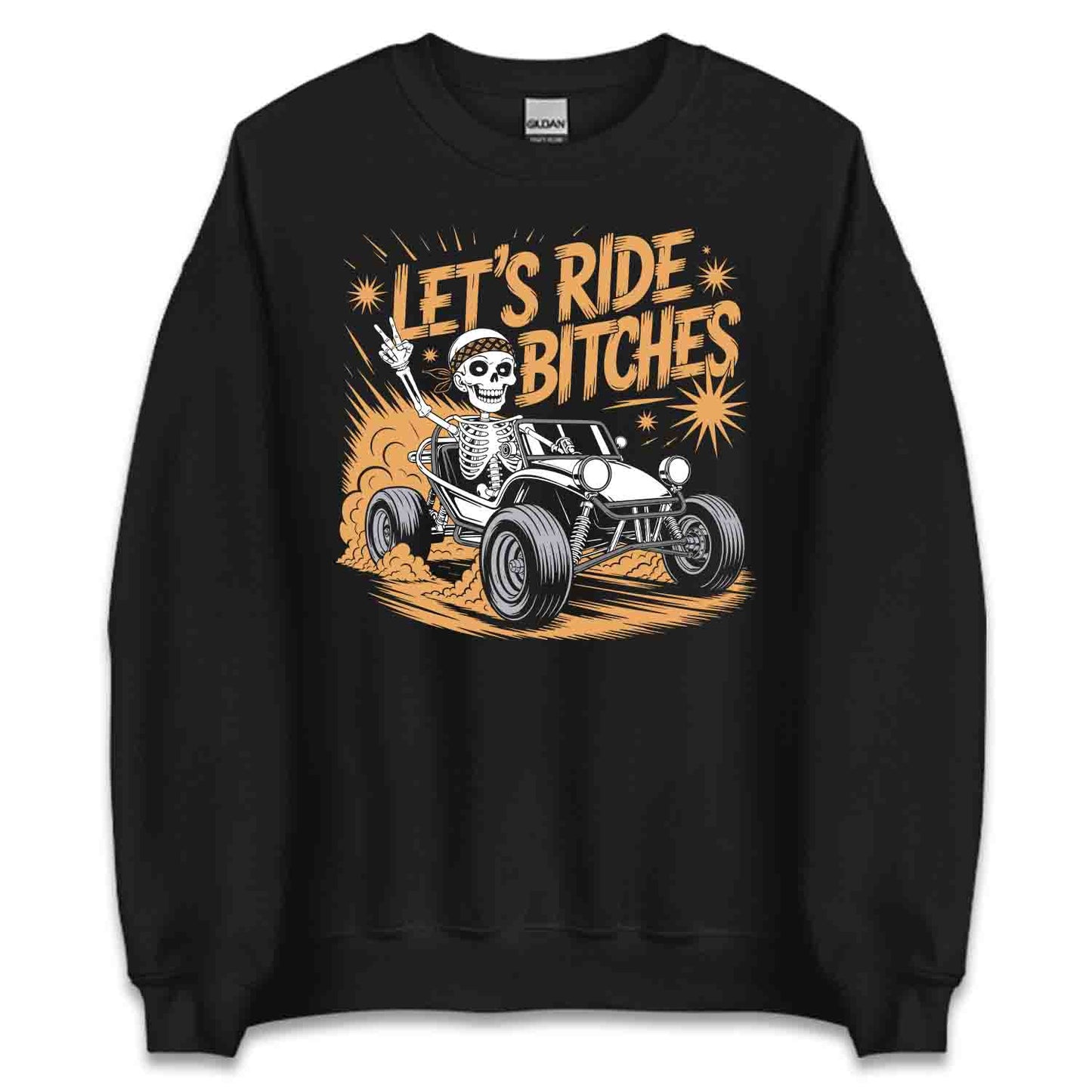 Skeleton Dune Buggy T-Shirt, Edgy Off-Road Sweatshirt, ATV Rebels Hoodie | PRODUCT CODE: SKJDHKSDBG